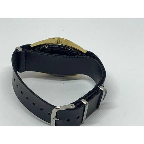 Michael Kors MK3345 Unisex Black Leather Analog Bl
